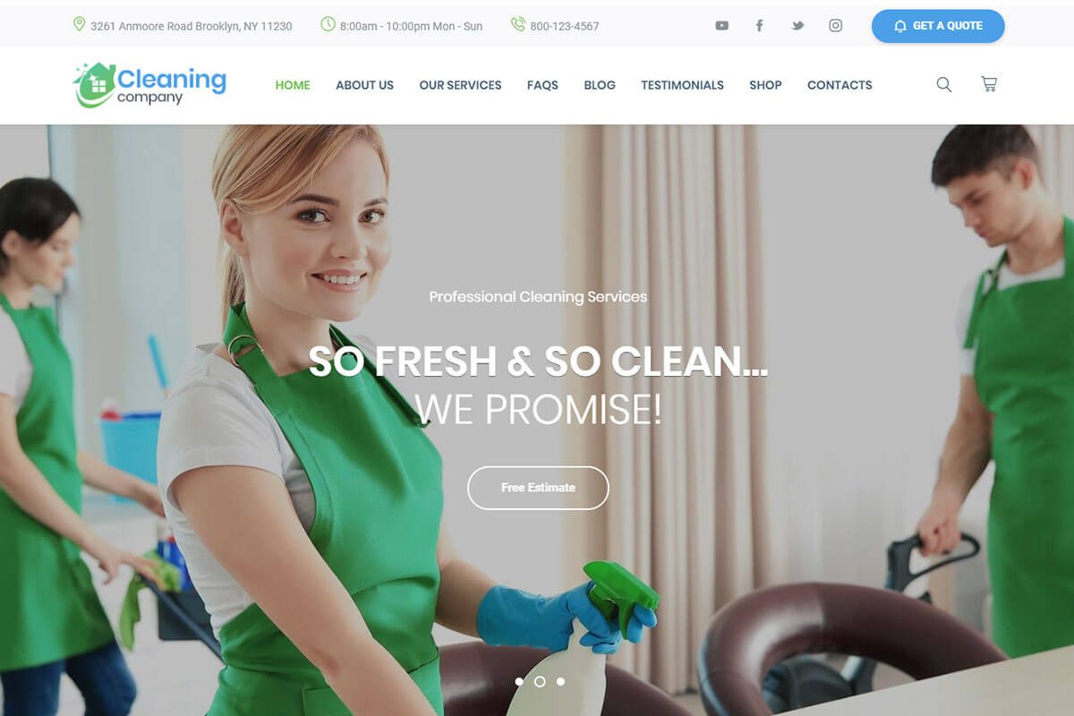 cleaning services WordPress theme