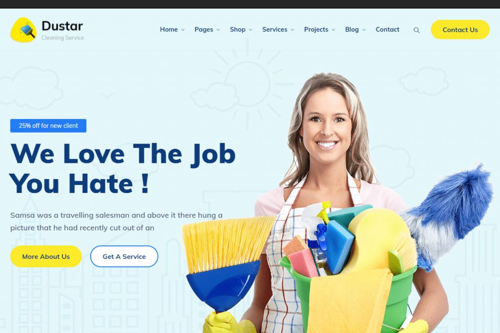 Dustar - Cleaning Services WordPress Theme