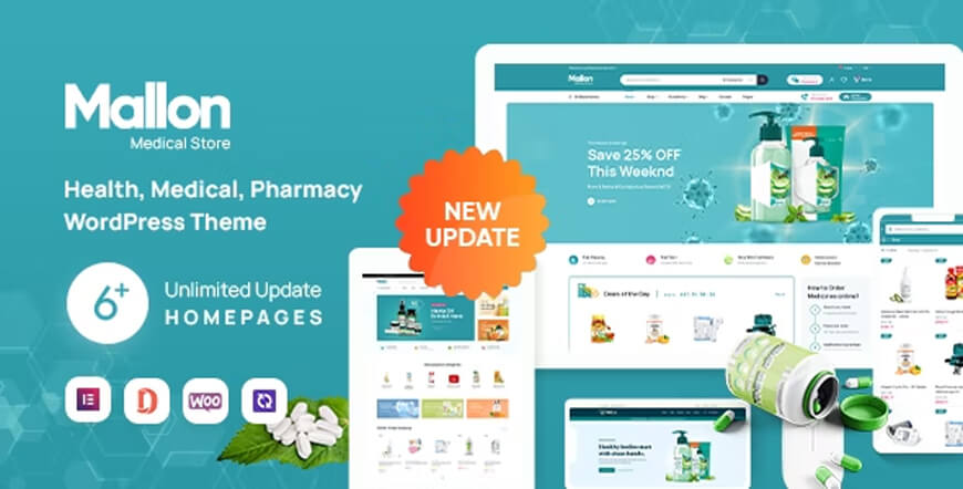 Mallon - pharmacy WordPress theme