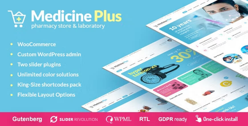 Medicine Plus - drug store WordPress theme