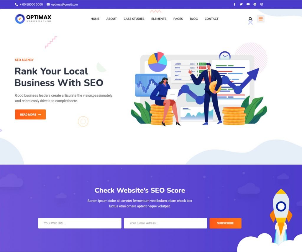 Opimax - SEO optimized WordPress theme