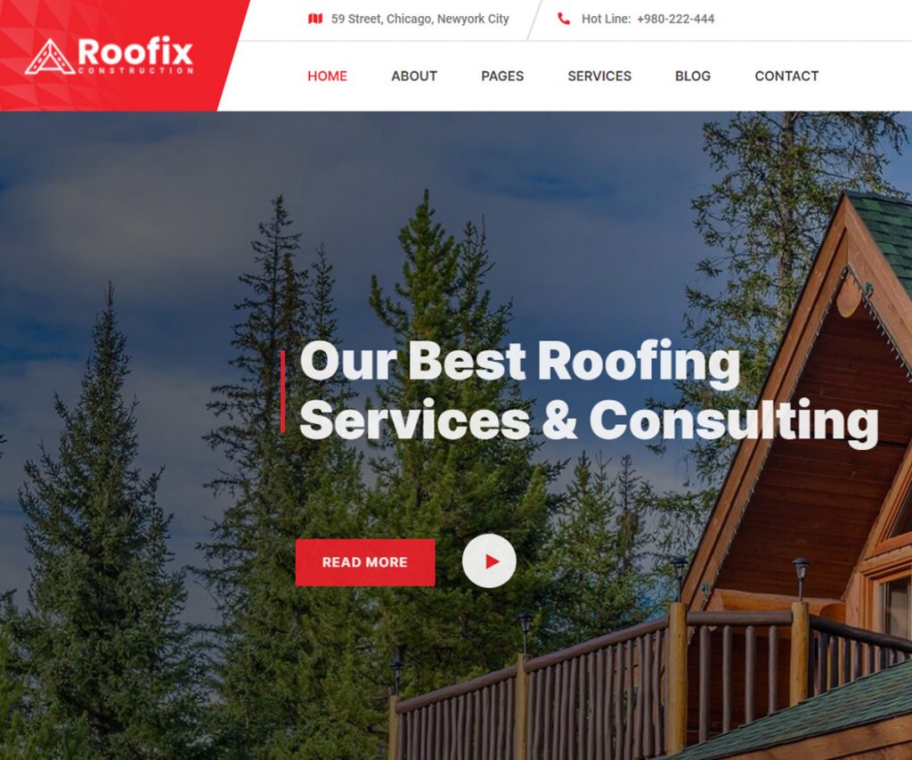 Roofix - best SEO optimized WordPress theme