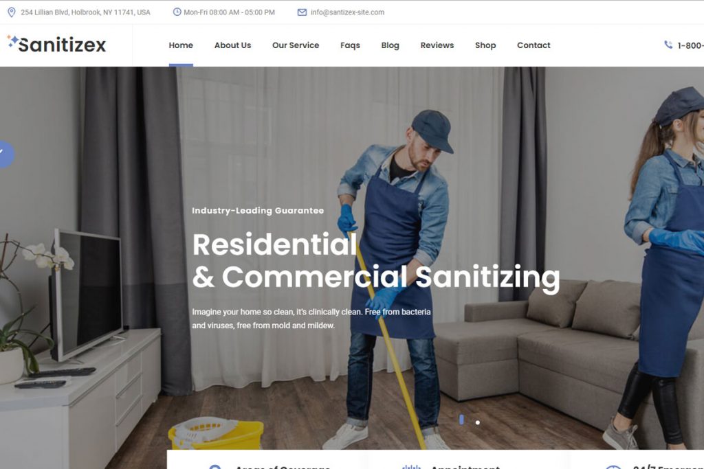 Sanitizex - Cleaning Services WordPress Theme