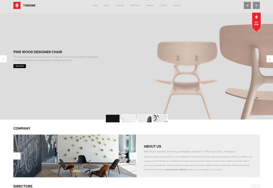 Throne is another best minimalist WordPress theme