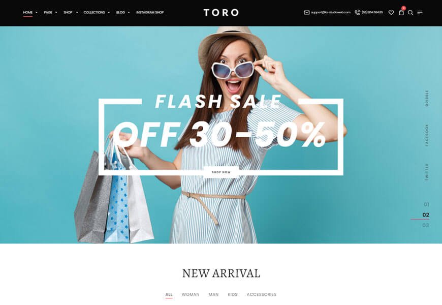 Toro is multipurpose minimalist WordPress theme