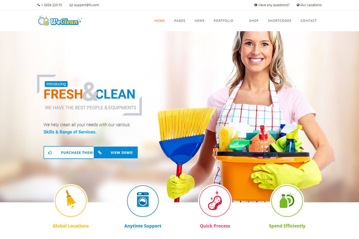 cleaning WordPress theme