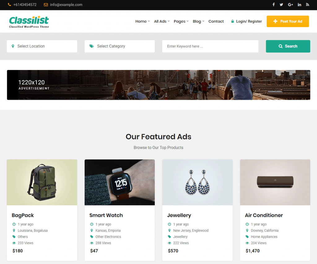 Best Classified WordPress Theme