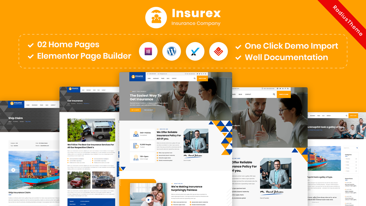 Insurance Company WordPress Theme