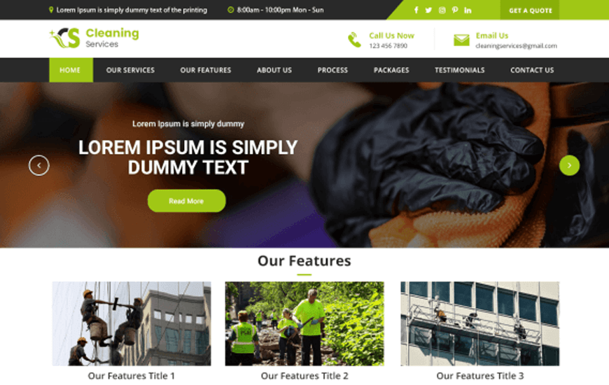 LZ Cleaning Services - free cleaning service WordPress theme