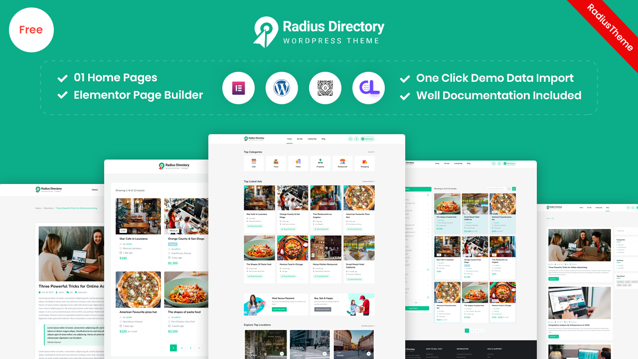 Radius Directory – Free Directory WordPress Theme