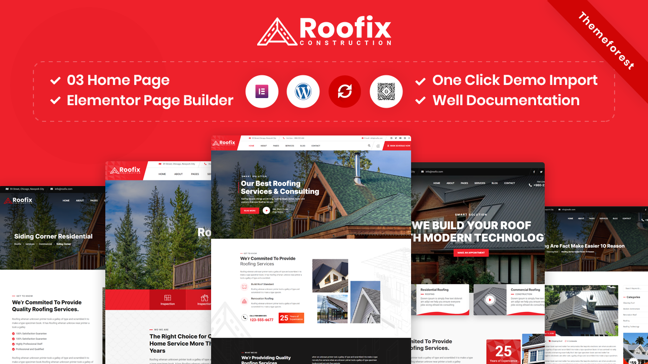 Roofing services WordPress Theme